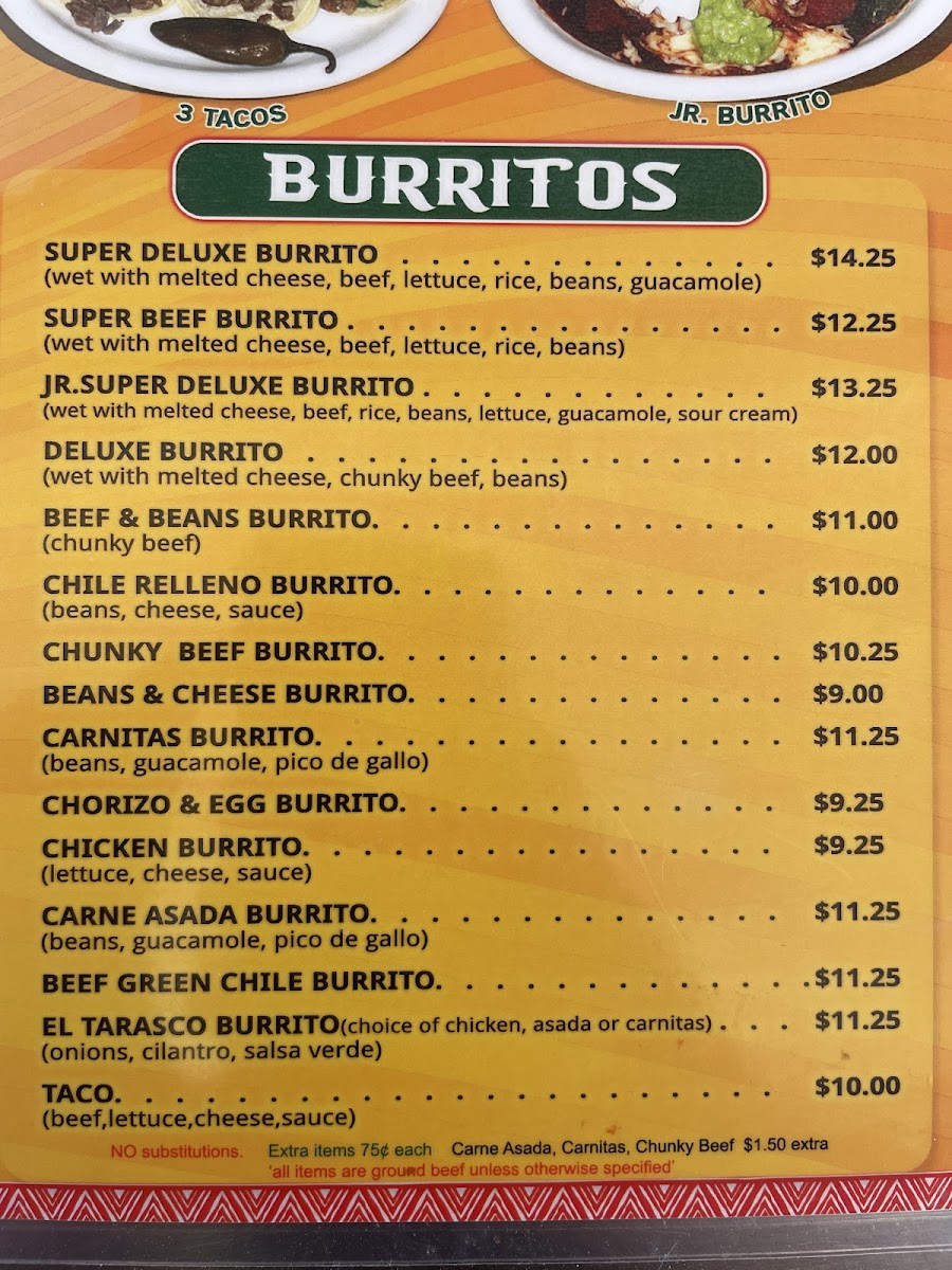 El Tarasco Mexican Food Menu - Image 3