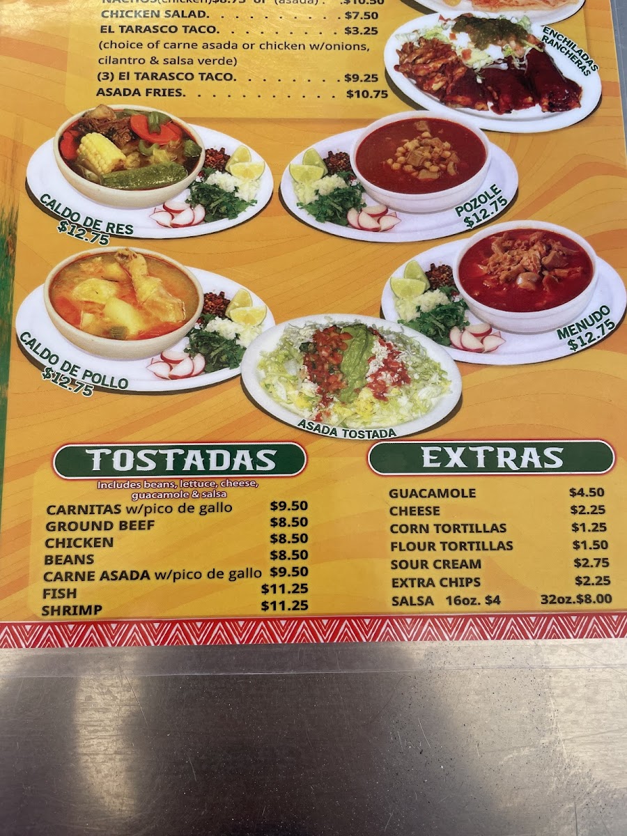 El Tarasco Mexican Food Menu - Image 5